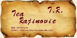 Tea Rajinović vizit kartica